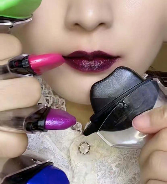 1,lazy lipstick|black lazy lipstick|FloweryConcubine