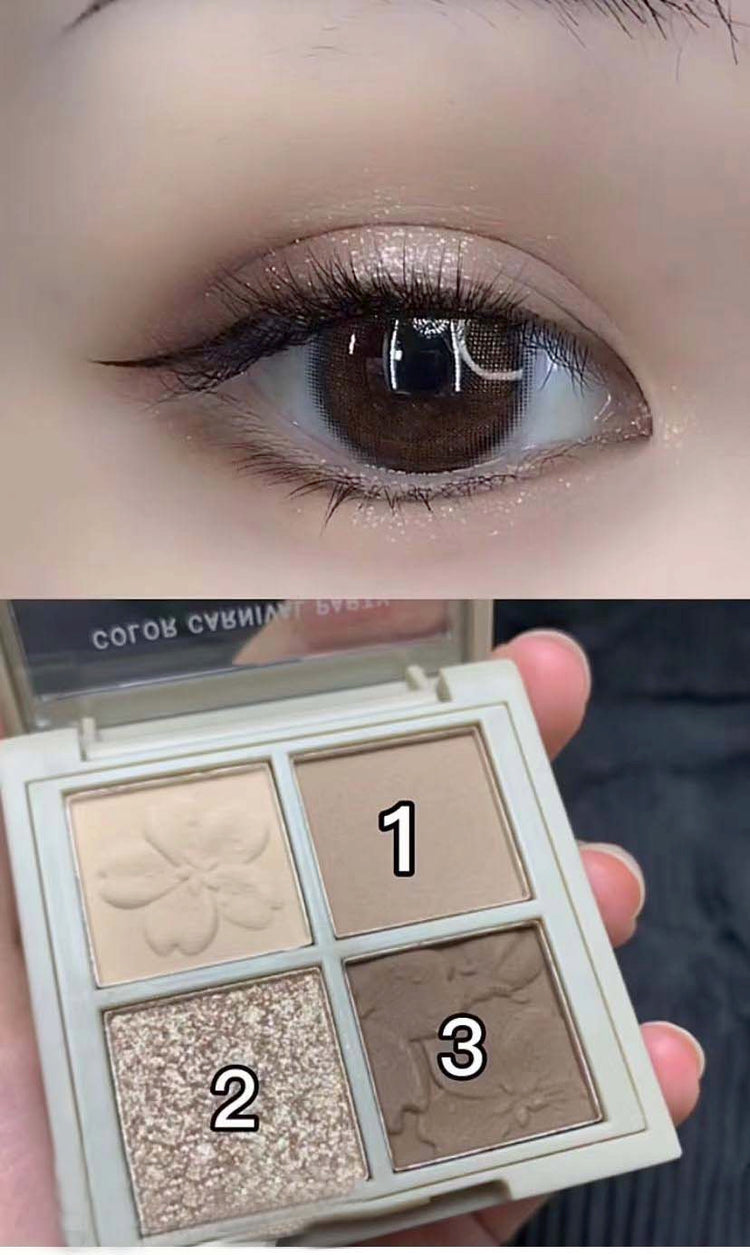 4-color eyeshadow is easy to color-FloweryConcubine