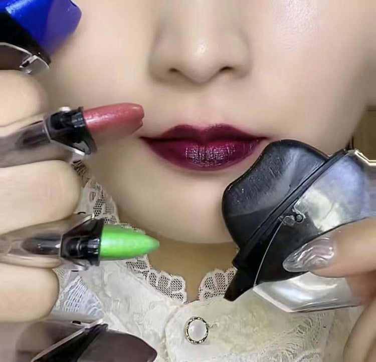 1,lazy lipstick|black lazy lipstick|FloweryConcubine