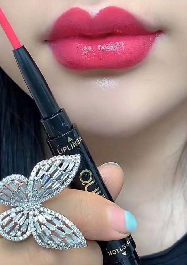 1,,pen lipstick|double lipstick|FloweryConcubine