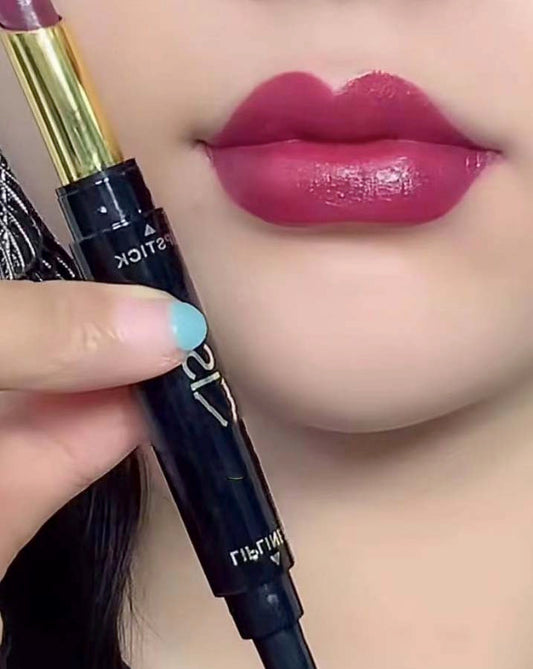 1,,pen lipstick|double lipstick|FloweryConcubine