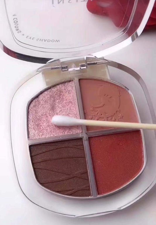 4-colors eyeshadow is easy to color