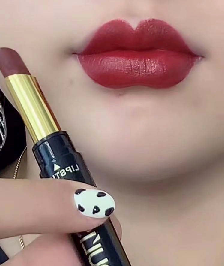 1,,pen lipstick|double lipstick|FloweryConcubine